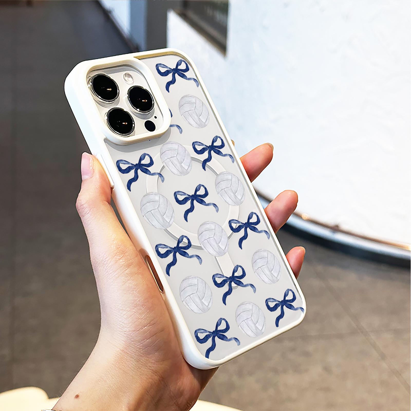Blue Ribbon Volleyball Phone Case by Mood In Case